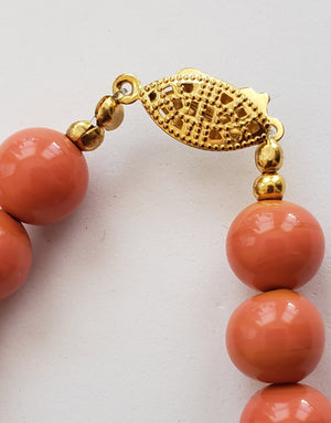 Apricot Mint Tassel Necklace