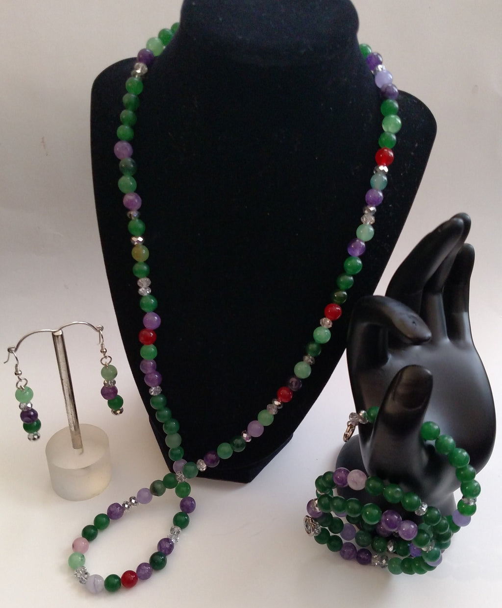 Violet Jade Necklace Set