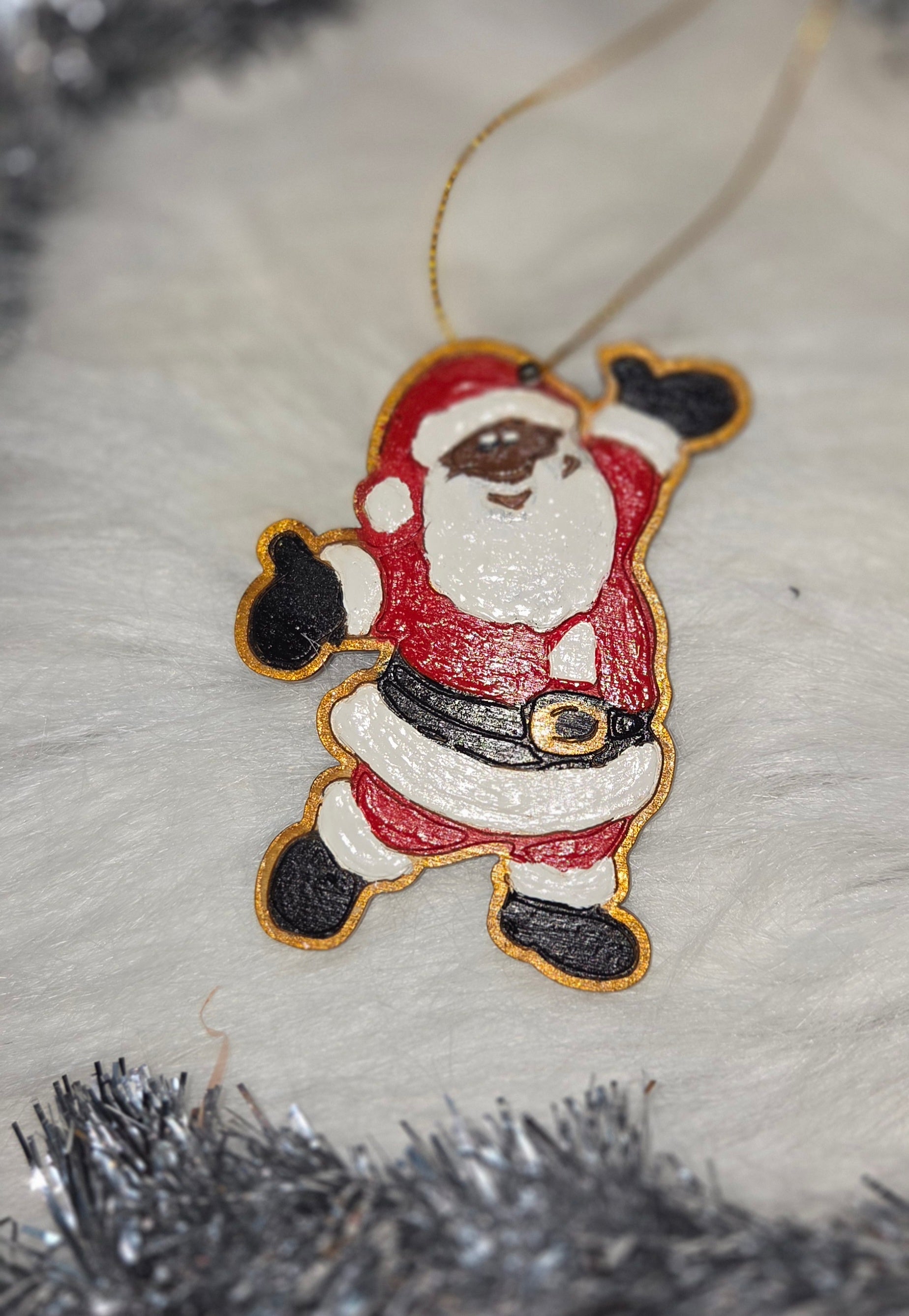 Gold Sparkle Santa