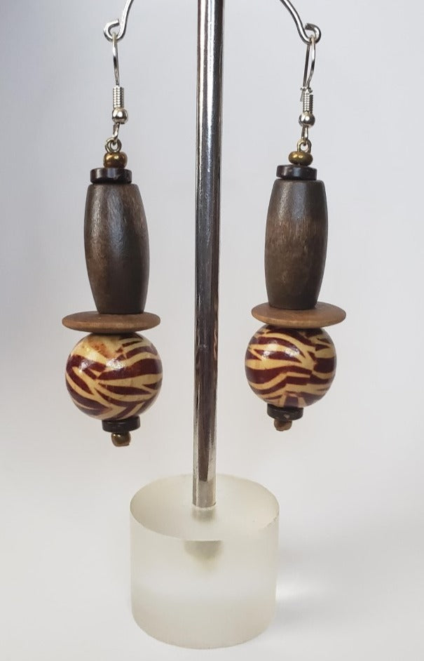 Zebra Flare Earrings