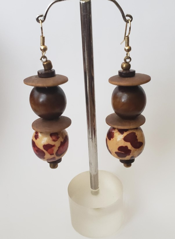 Leopard Flare Earrings