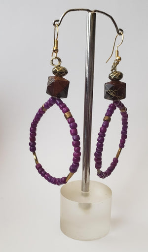 Beaded Hoop Earrings