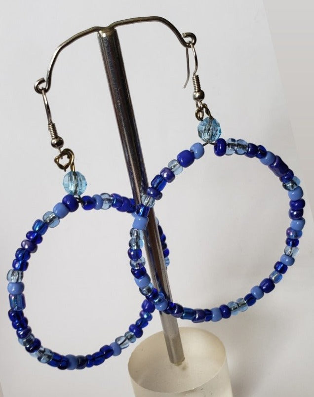 Beaded Hoop Earrings