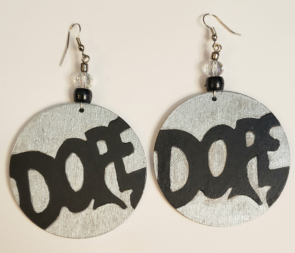 NEW Dope (Silver & Black) Earrings