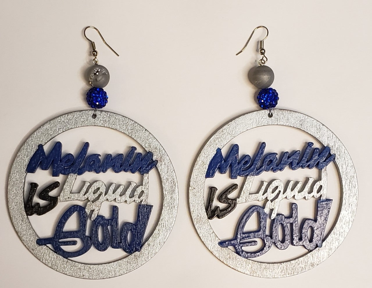 Melanin is Liquid Gold (Silver & Blue)